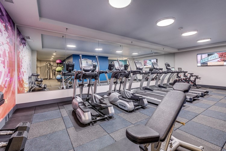 No gym membership needed with our wide-range of machines in our just-right, 24-hour fitness center, including cardio, ellipticals, treadmills, strength training and free weights. 