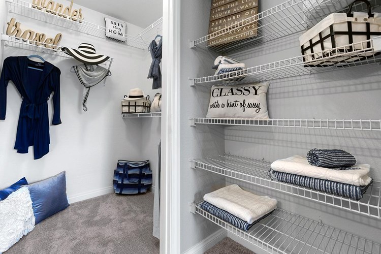 You'll enjoy having a spacious walk-in closet with built-in organizers.