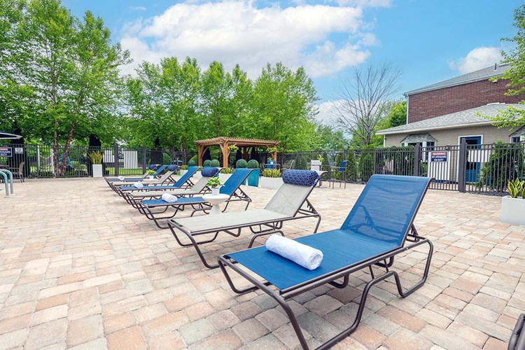 Relax in one of our poolside loungers.