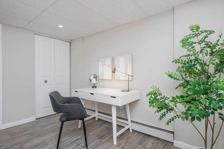 Your finished basement is a great area for an office. 