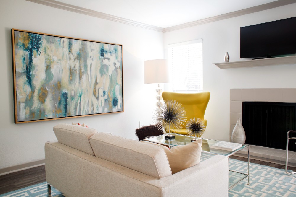 Living Room with Fireplace