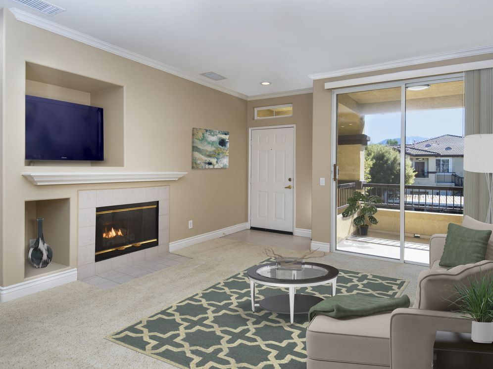 Living room with carpet