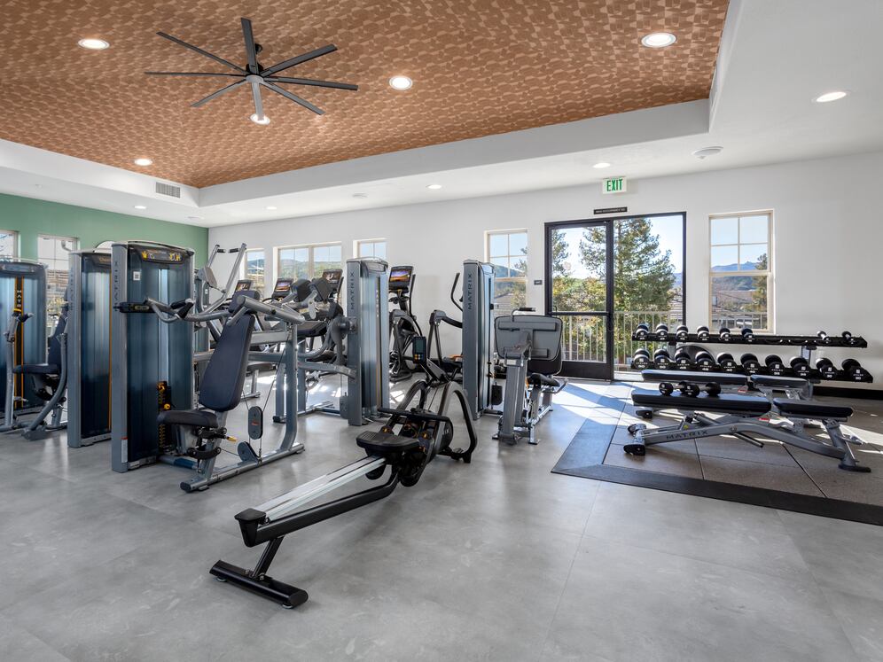 Fitness Center with Strength and Cardio Equipment