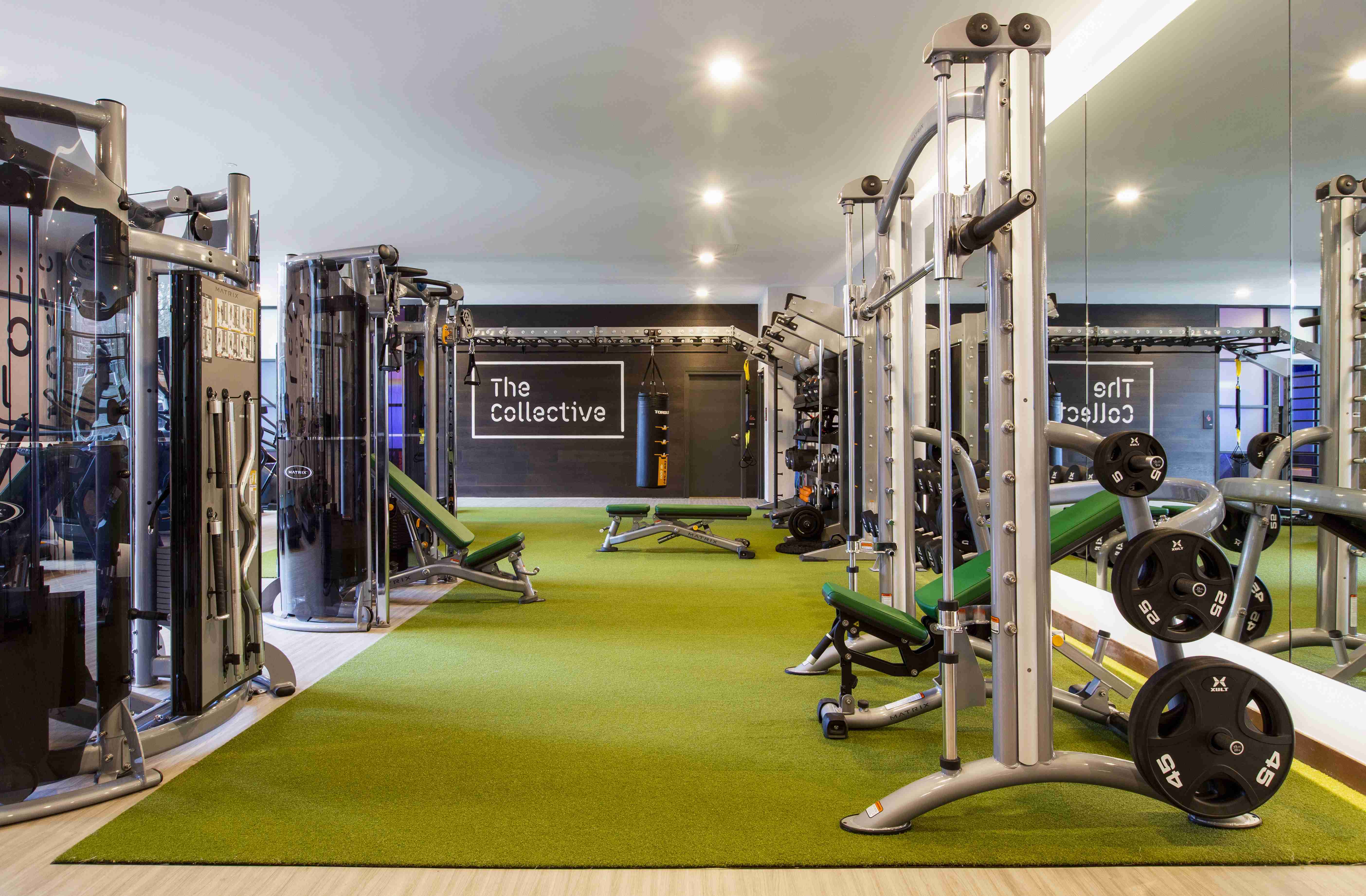 Commercial sized gym with Yoga studio
