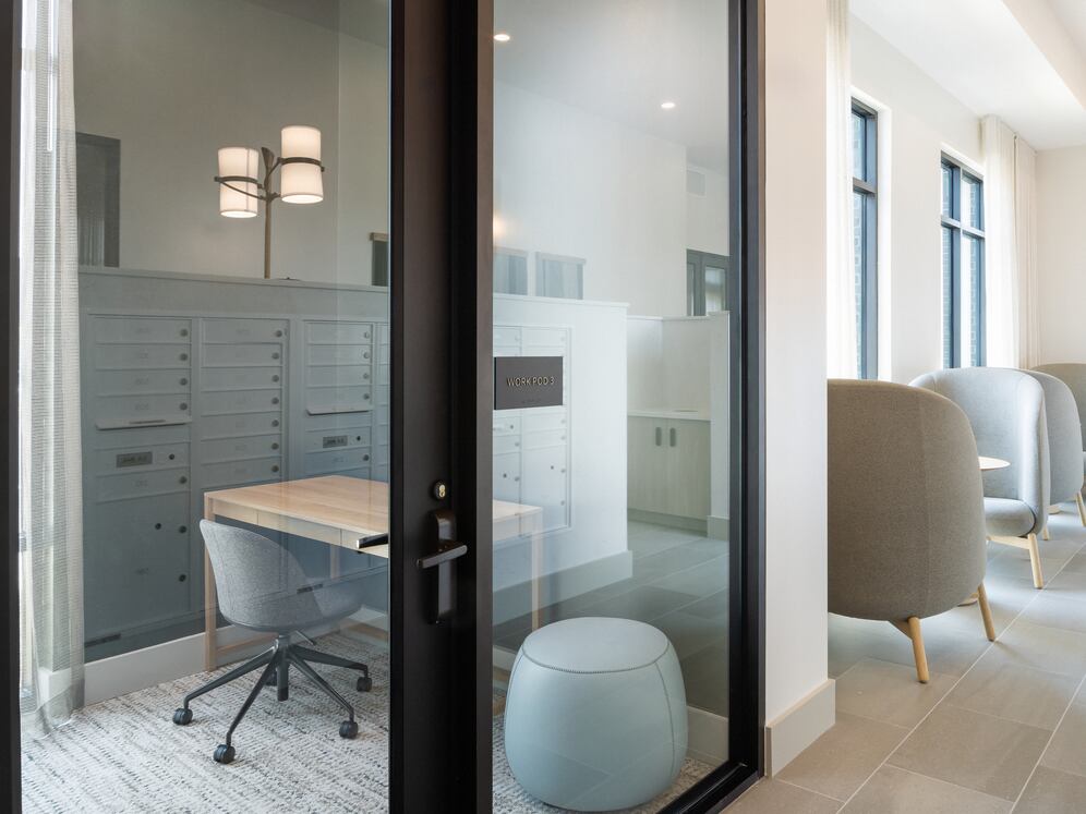 Work pods and coworking spaces