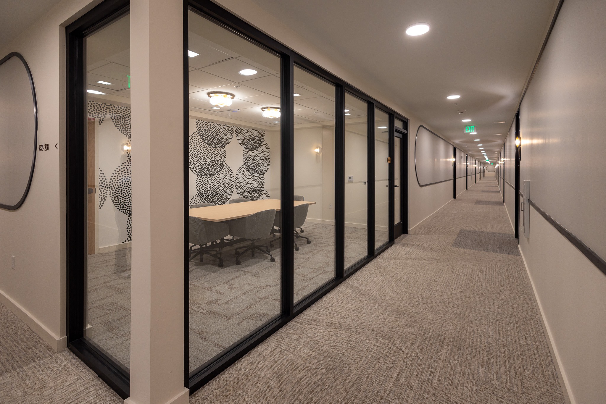 conference room and hallway