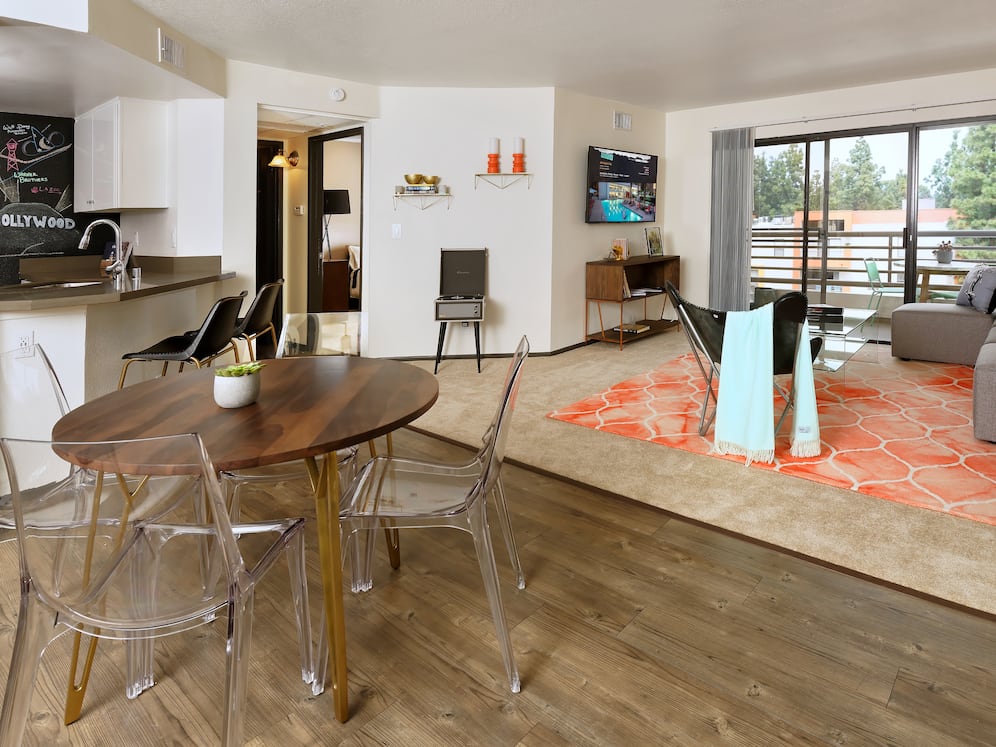 Standard Apartment Living and Dining Area