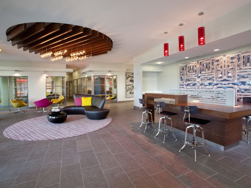 Open area lobby with common area seating