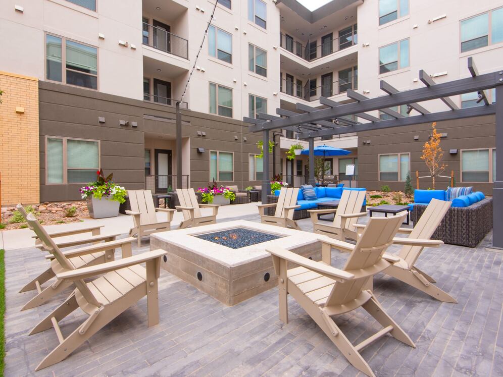 Courtyard with fire pit