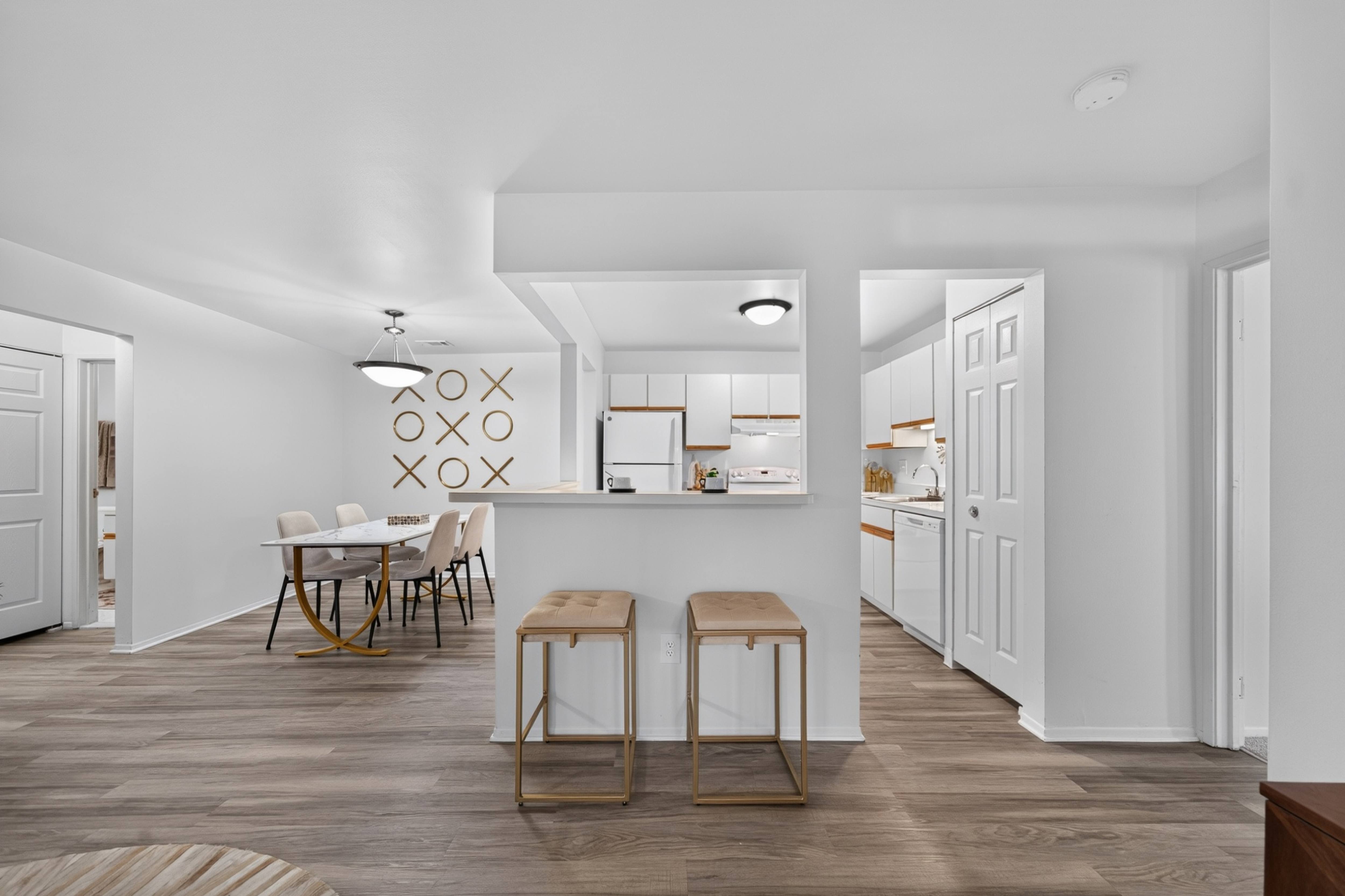 Cozy kitchen and dining room at Park Lane Apartments in Southfield, MI.