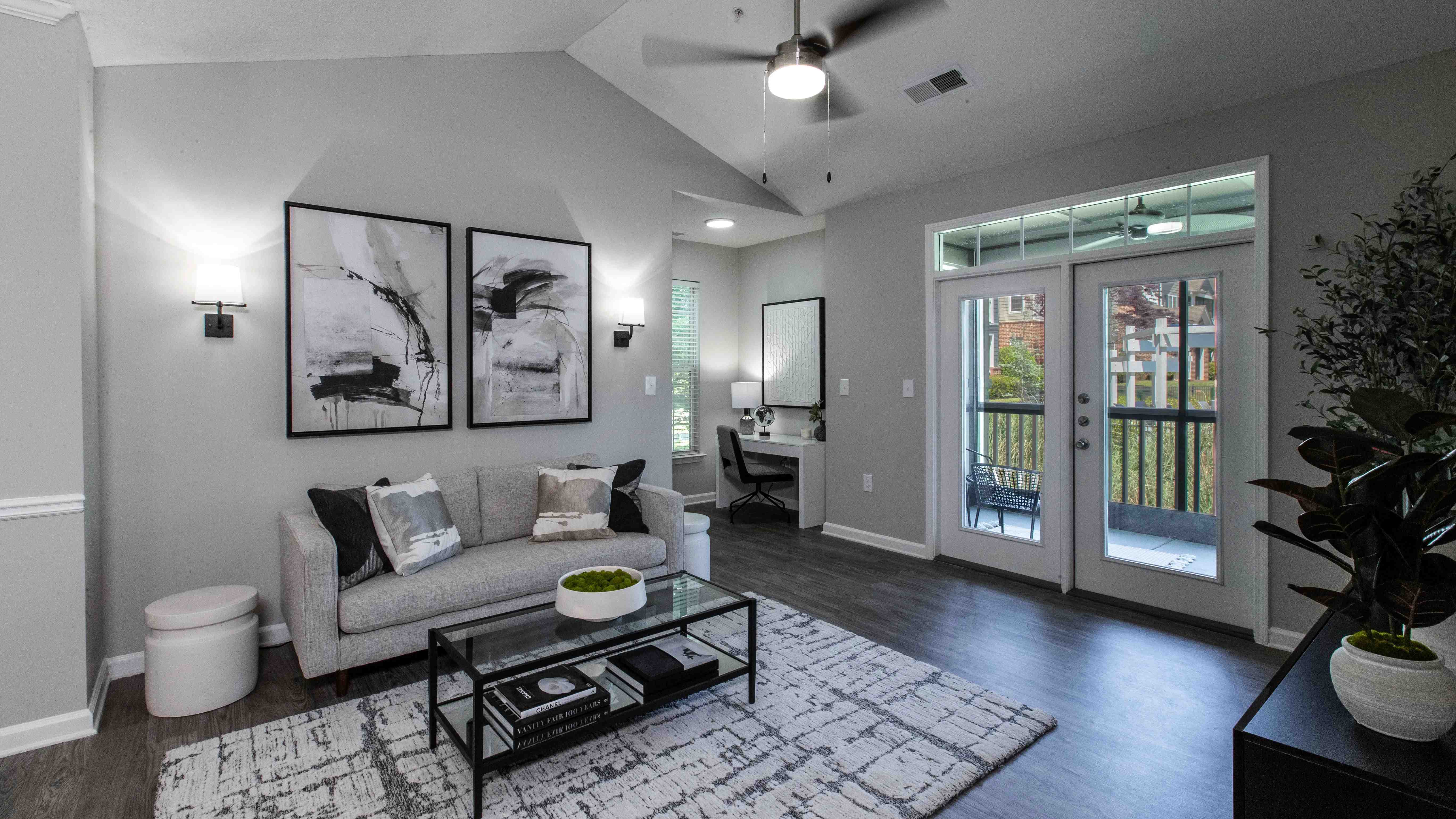 Our living spaces boast French-style doors leading to a perfect patio/balcony—an extension of your living room!