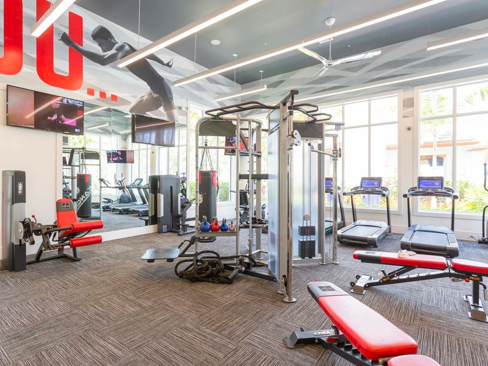 Fitness center with cardio and strength equipment