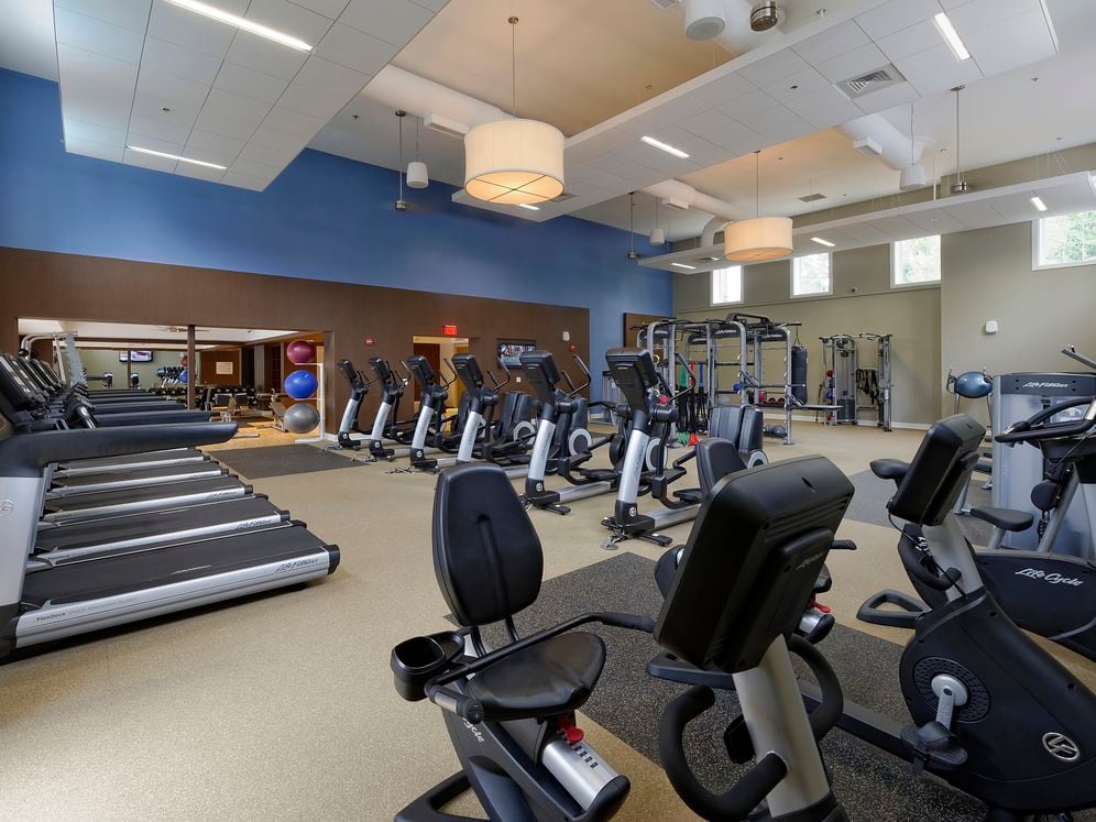 Fitness center with strength training and cardio equipment