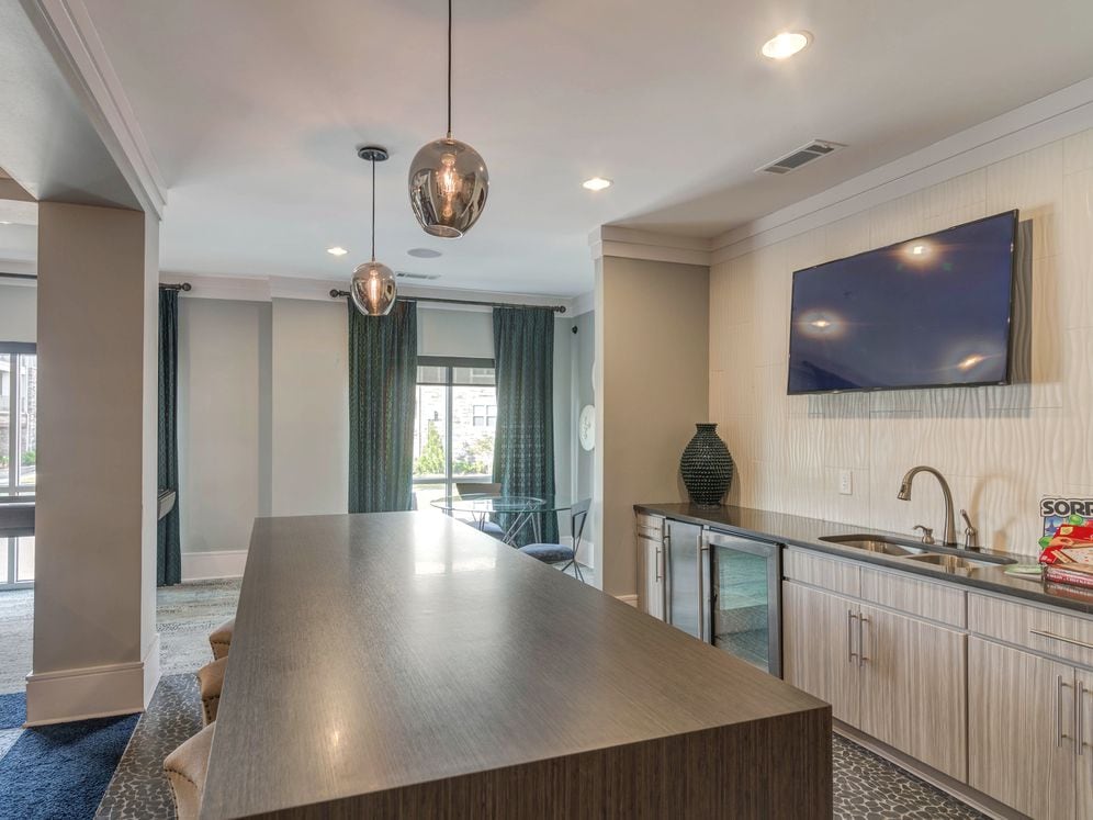 Lounge with entertaining kitchenette