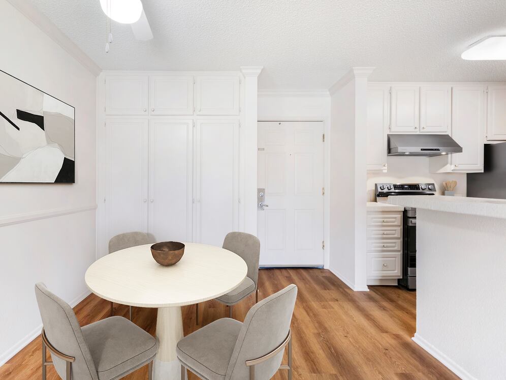 Classic Package II dining area with hard surface flooring