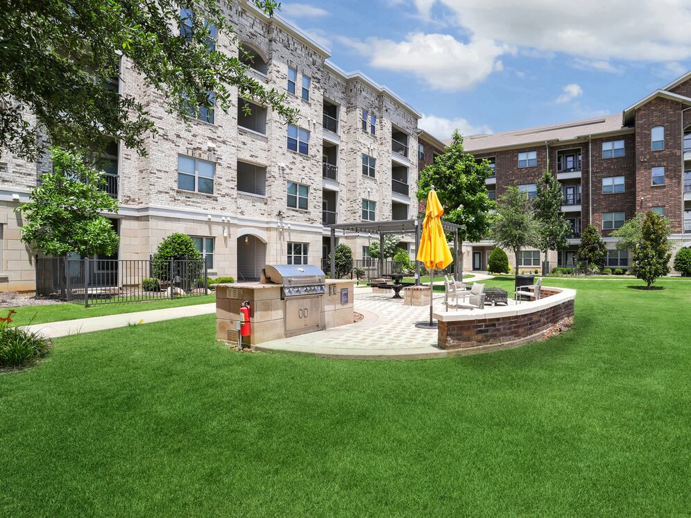 Courtyard with grill area