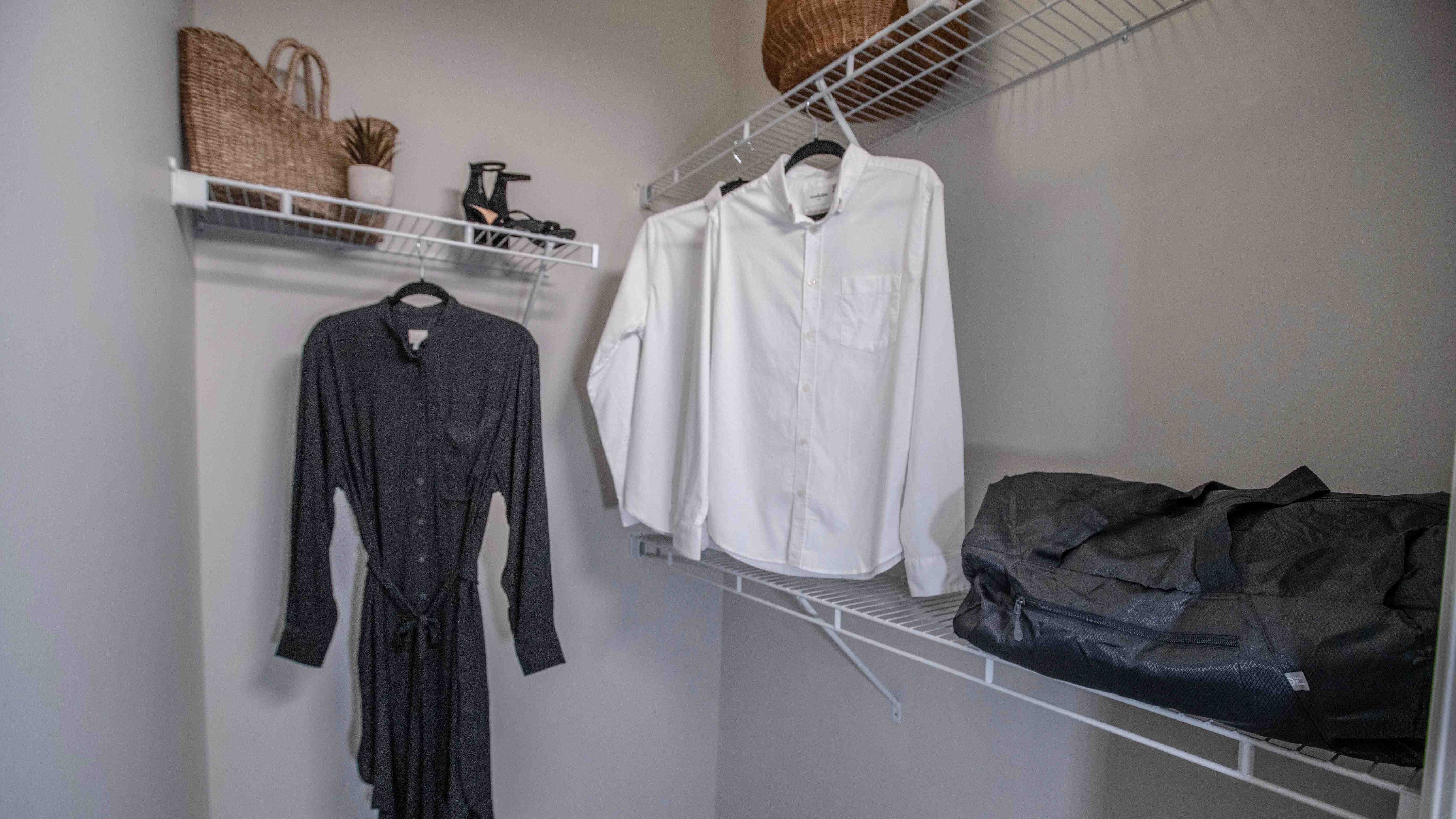 Revel in roomy bedroom closets equipped with built-in organizers for effortless storage.