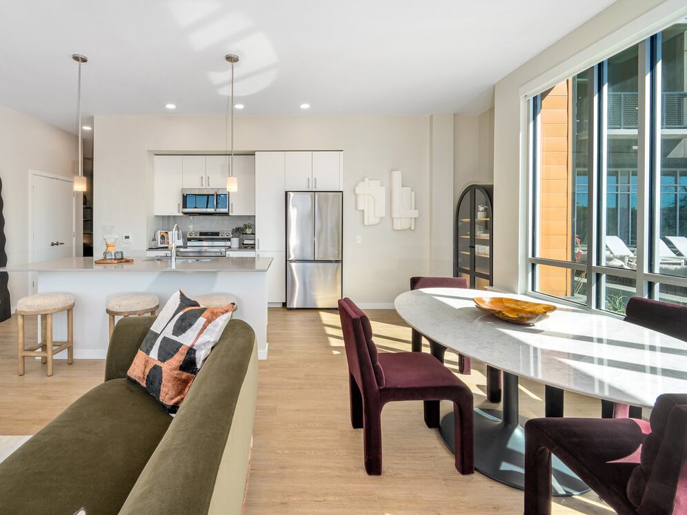 Finish Scheme I kitchen, living and dining area with hard surface flooring