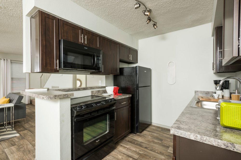 Upgraded Kitchen with Black Appliances