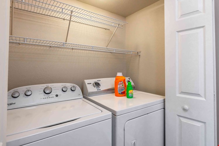 Simplify life with in-home washer and dryer available in every home at Boca Winds.