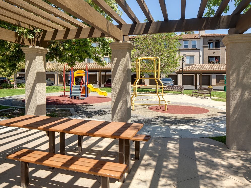 Playground with picnic seating