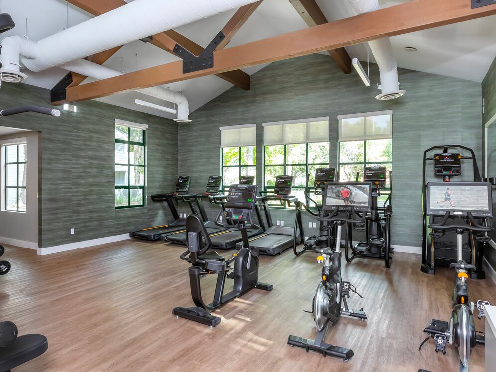 Fitness center with strength and cardio equipment
