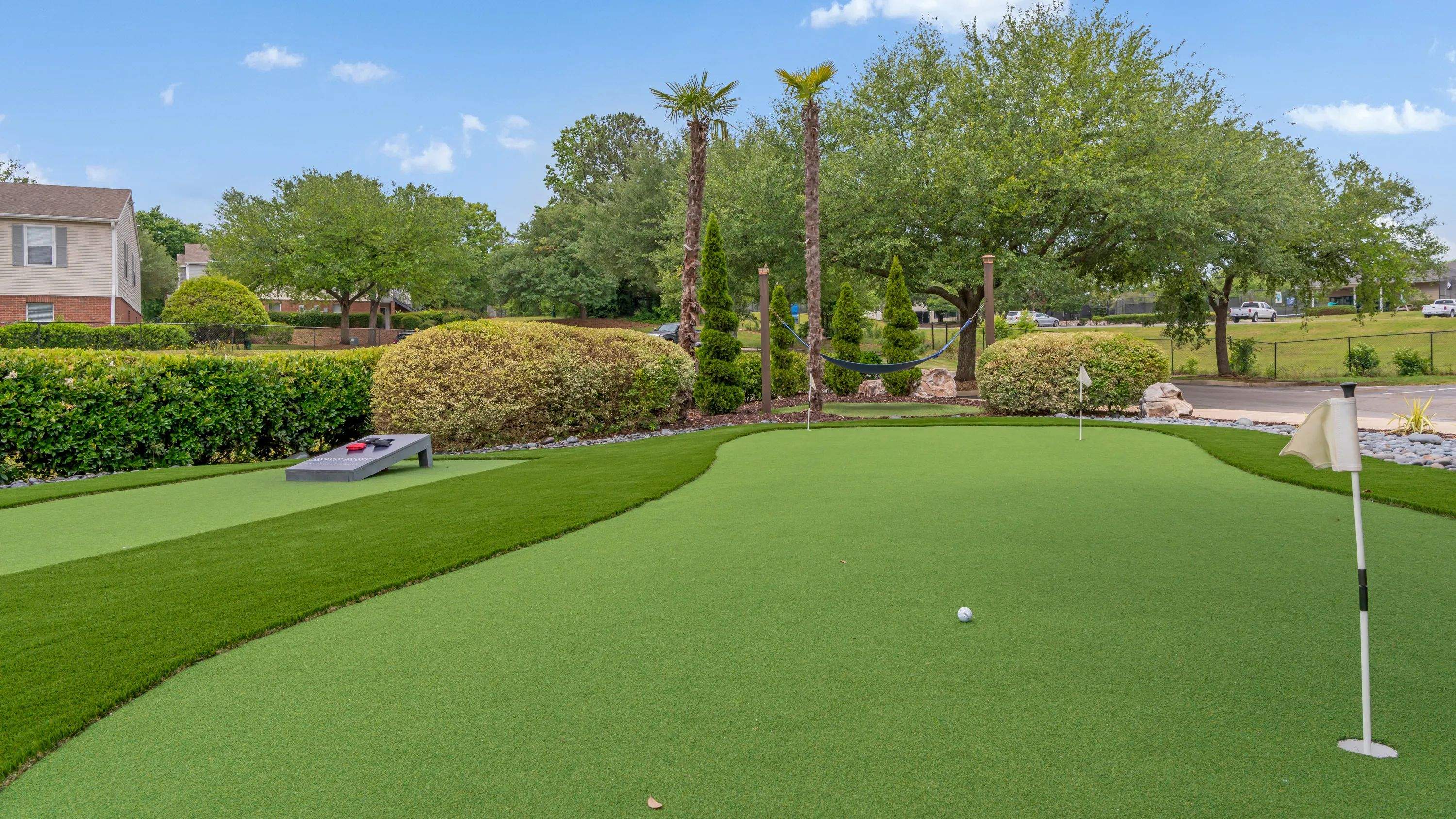 Practice your putting skills and elevate your golf game at our on-site putting green - a fun treat right outside your door.