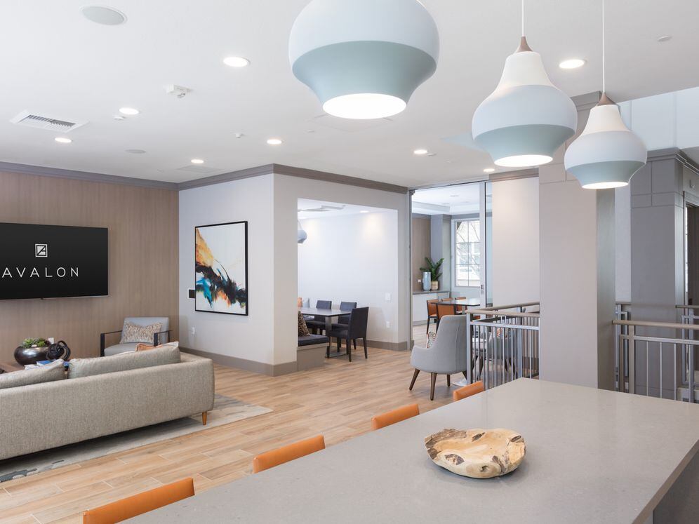 Resident lounge with seating areas