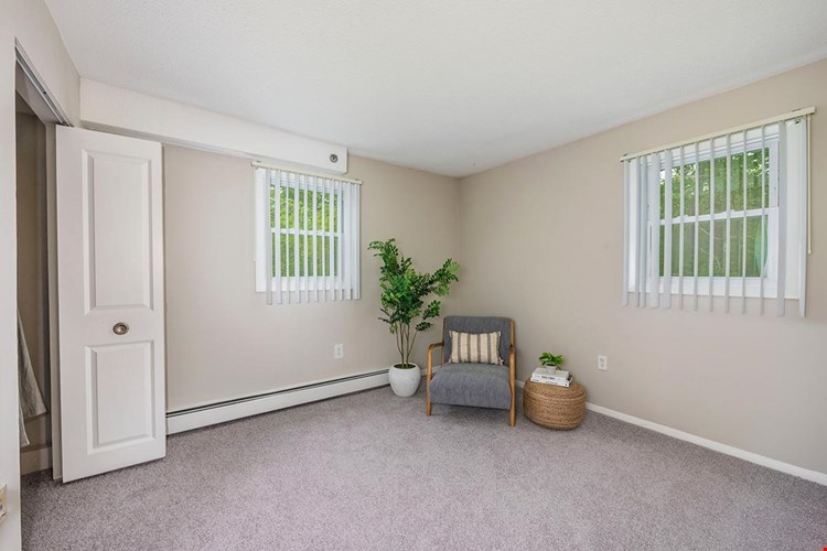 Our spacious bedrooms include closets with built-in organizers.