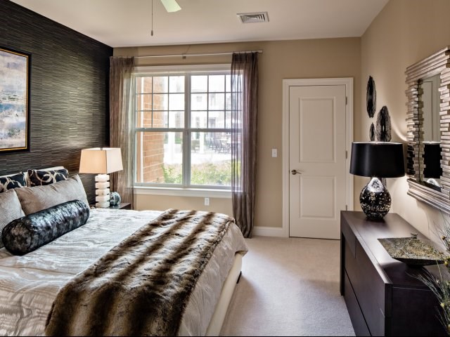 Spacious bedrooms with plush carpeting.