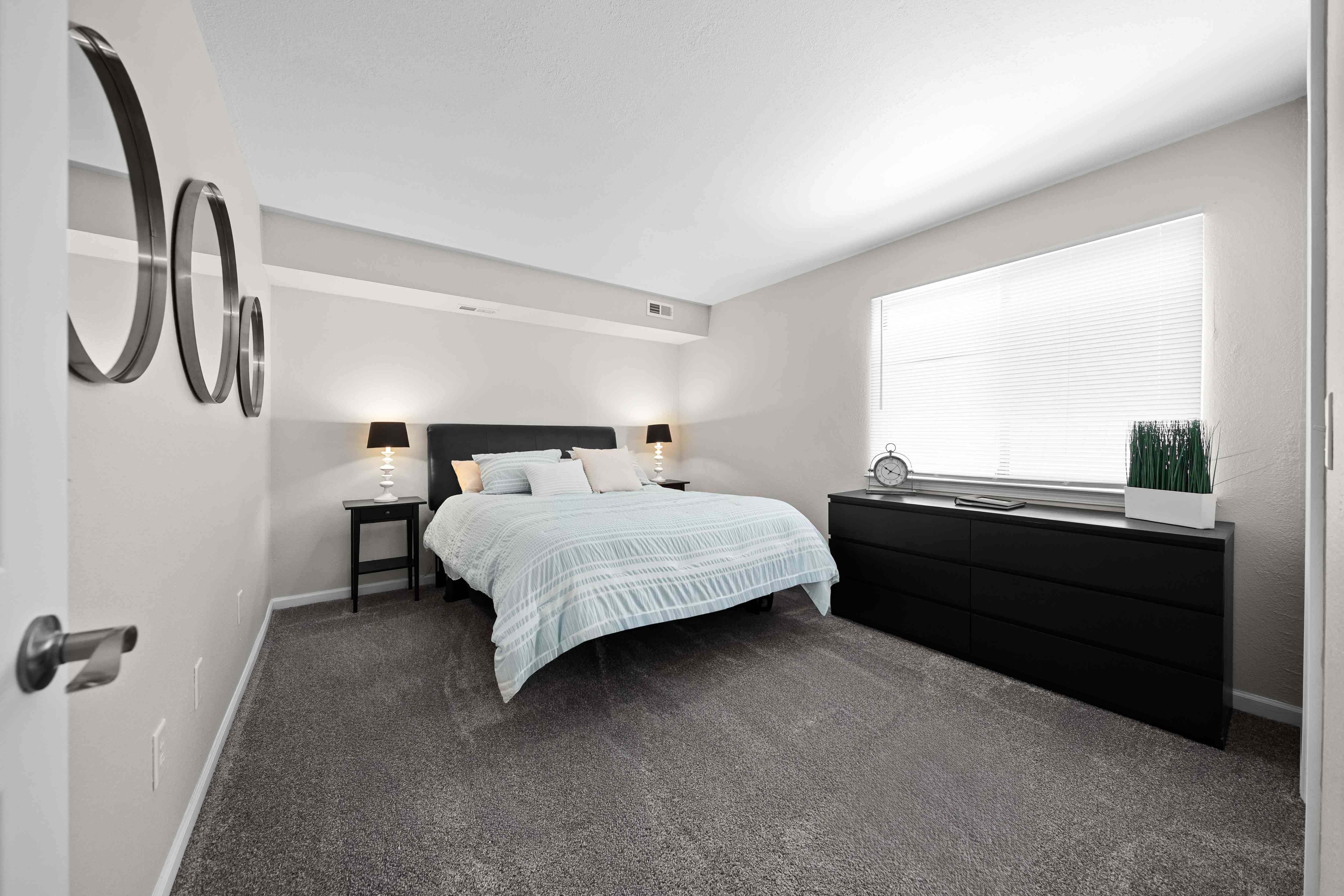 Spacious Bedroom walk-in closet at Three Oaks Apartments, Troy, Michigan