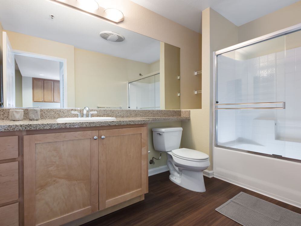 Classic Package Bath with hard surface flooring