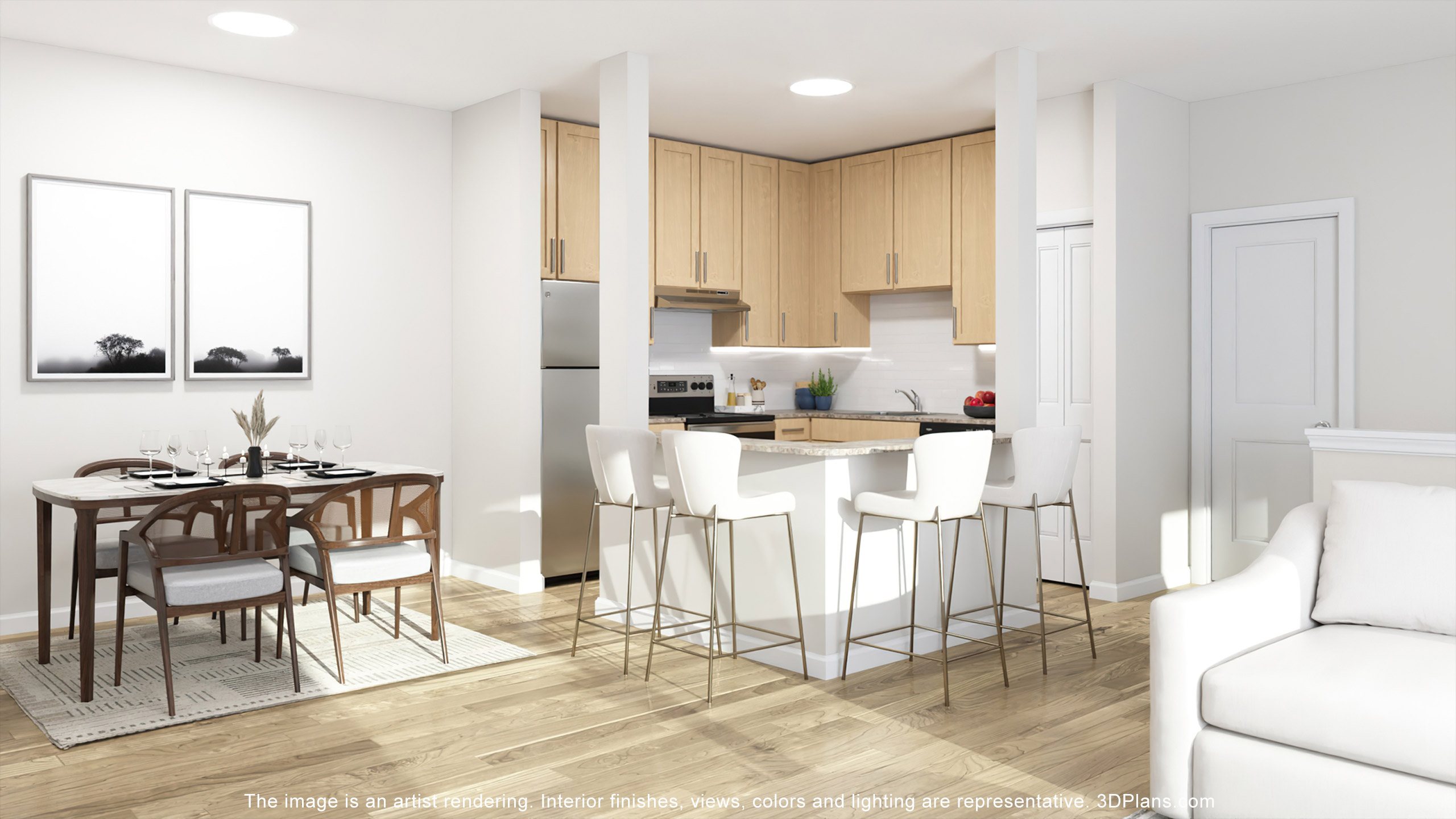 Renovated apartment homes at Park Lane Apartments in Southfield, MI.