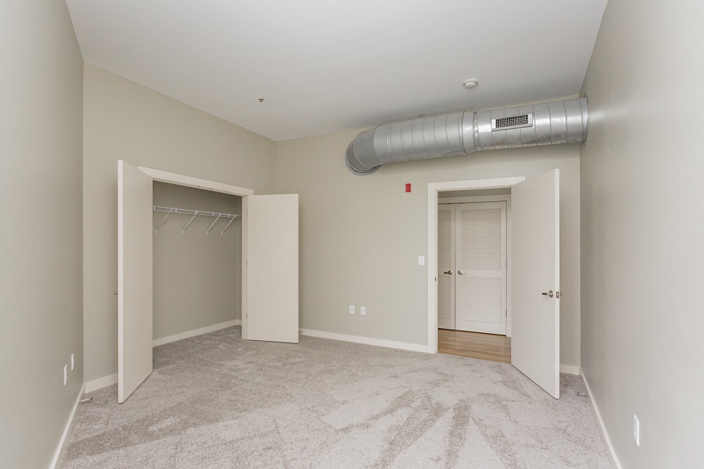 Bedroom and Open Closet