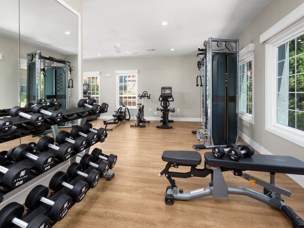 Fitness center with strength and cardio equipment
