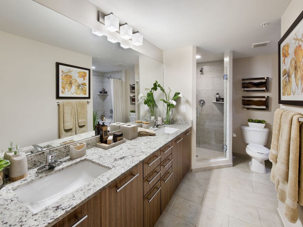 Bathroom with double vanity