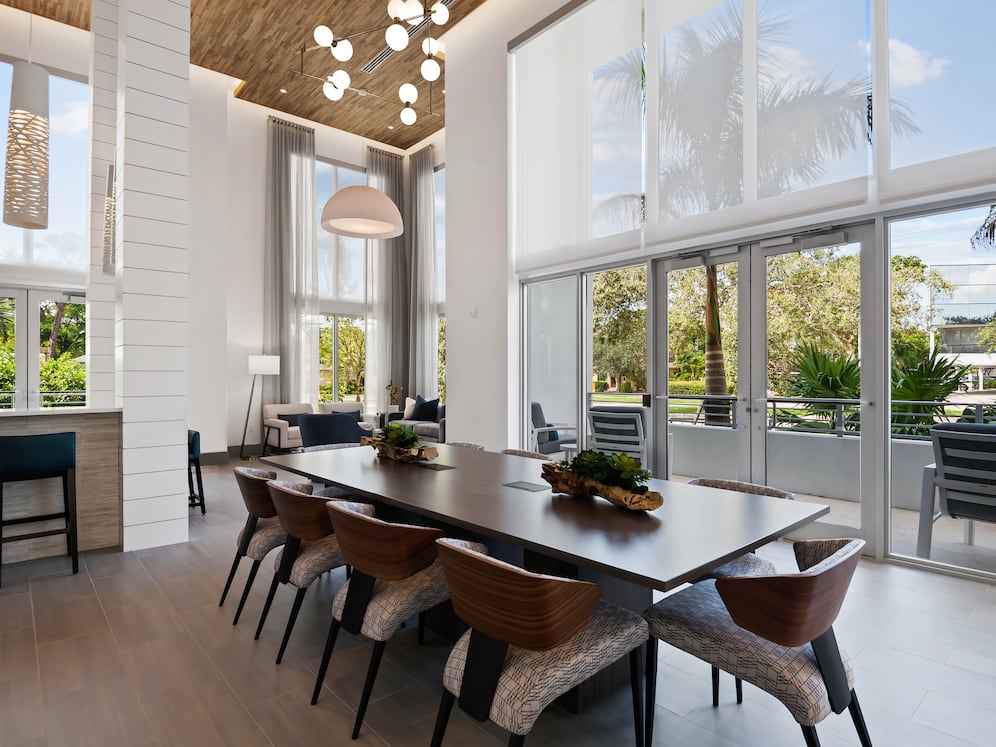 Lounge with multiple seating areas