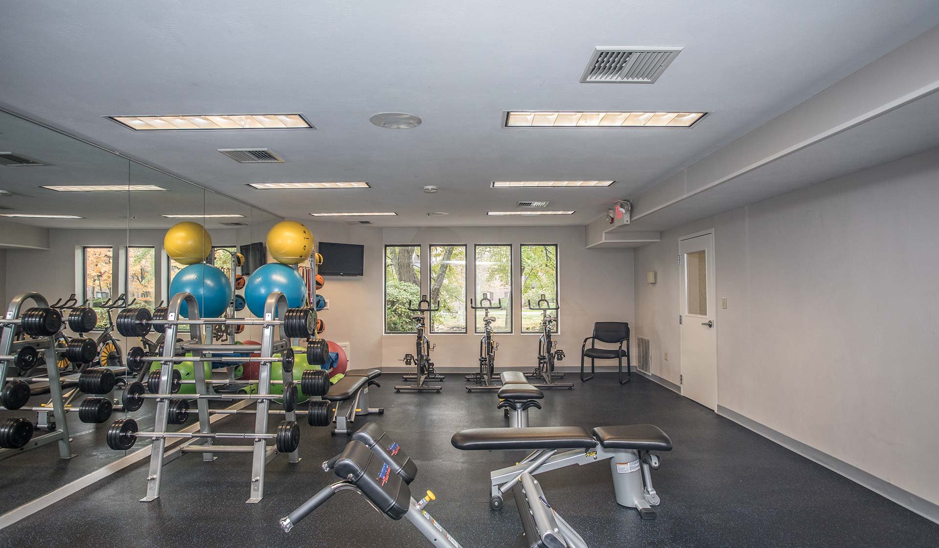 Work out at our on-site fitness center