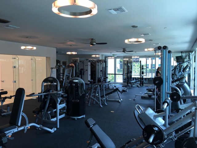 24 hour gym with commercial grade equipment
