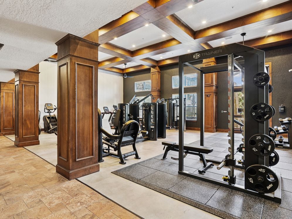 Fitness center with strength equipment