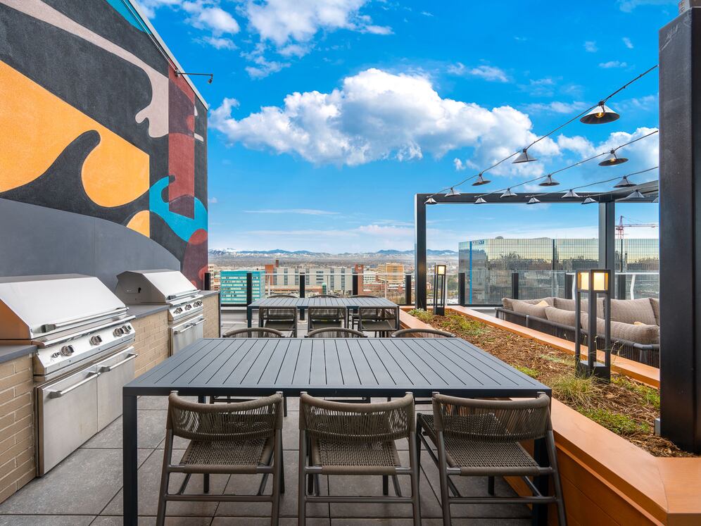 Rooftop deck with grilling station