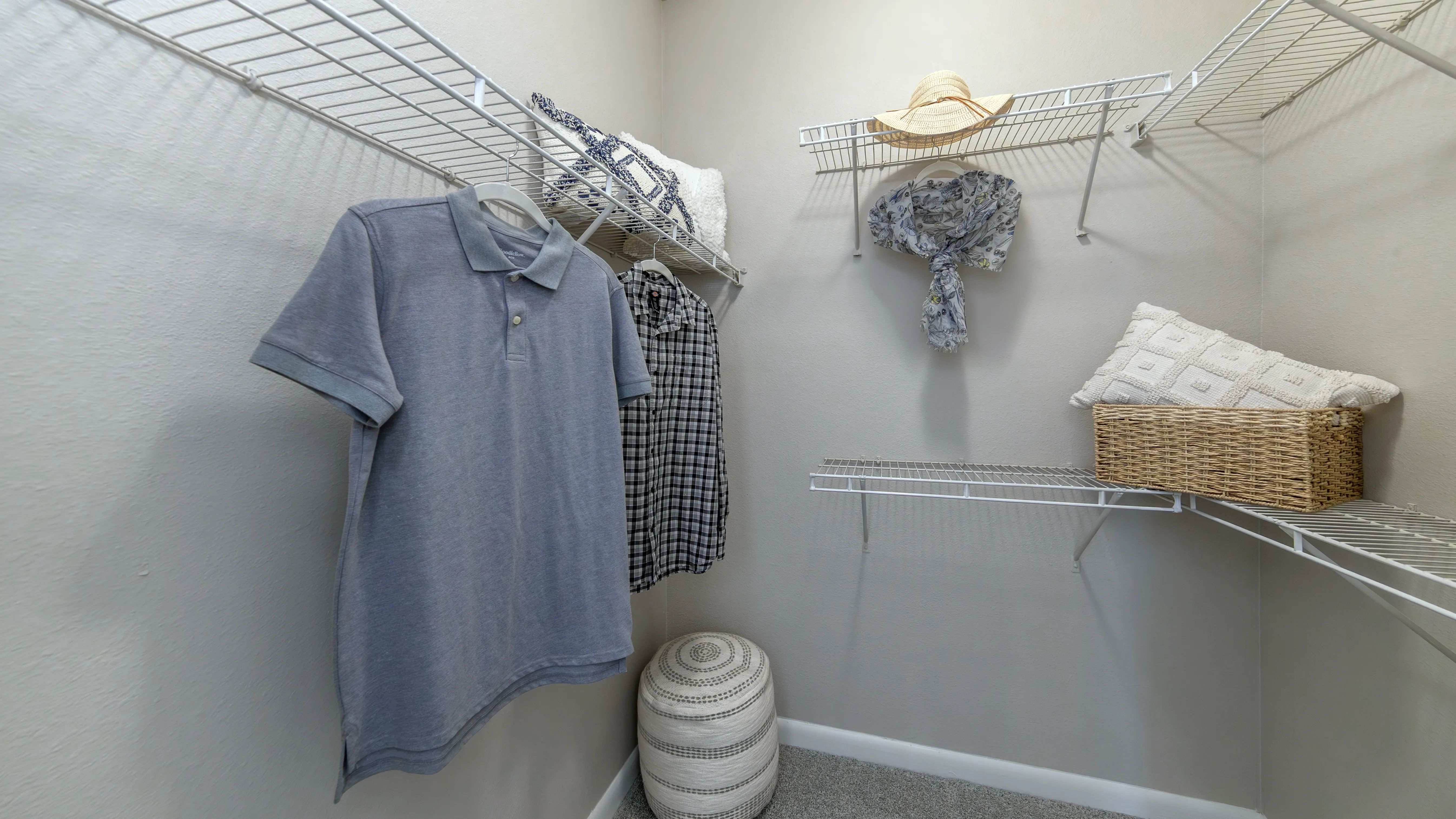 Whether you need extra space for seasonal clothing or everyday essentials, this walk-in closet delivers practical storage with a clean, modern layout.