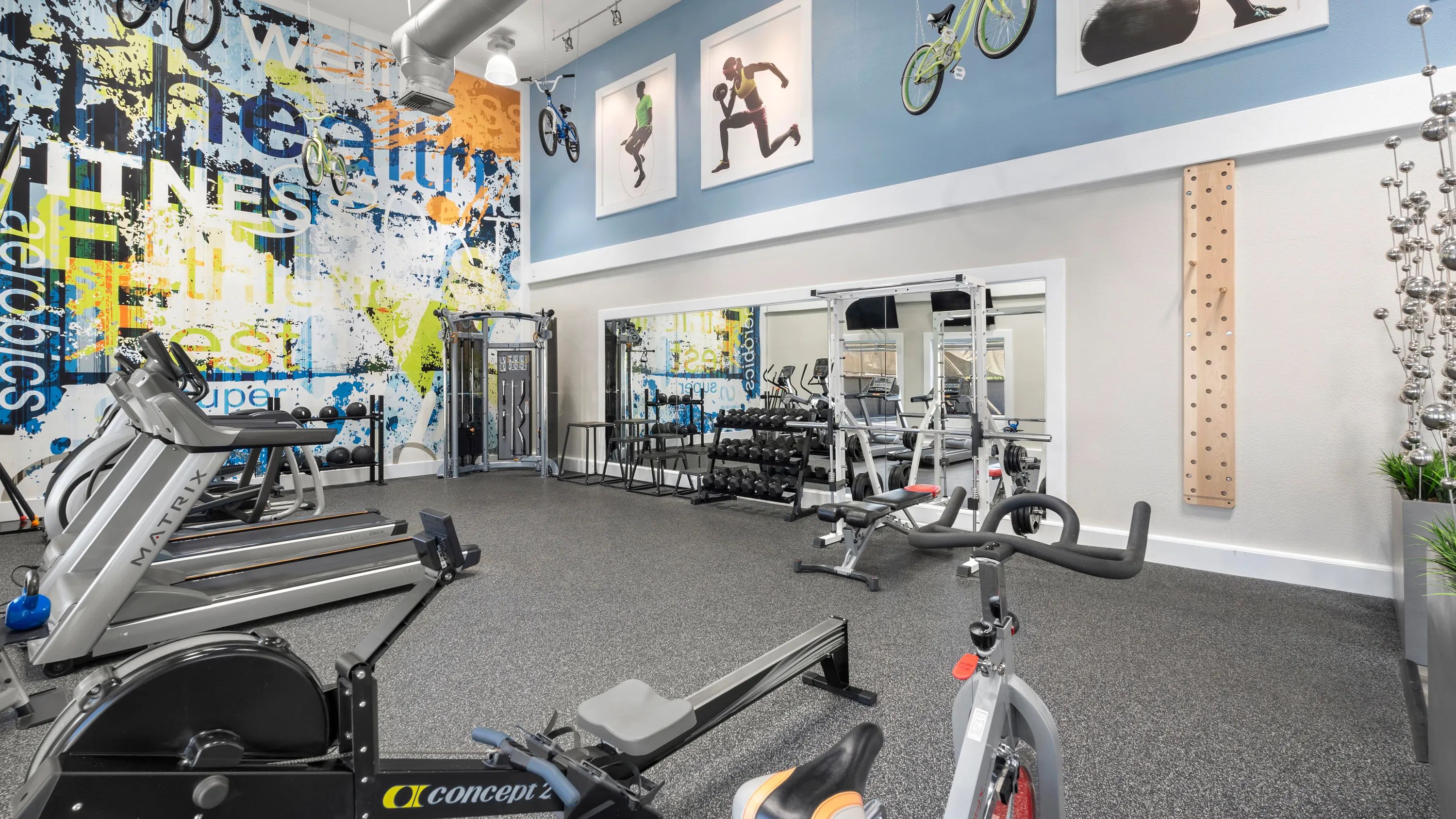 A variety of equipment will fit your workout goals. 