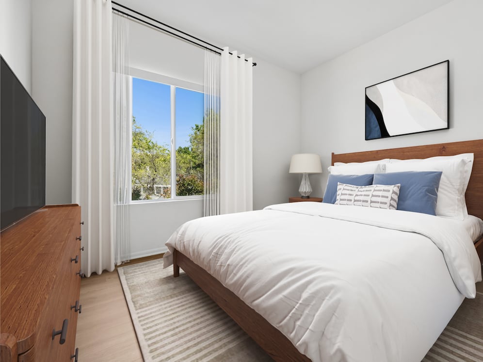 Renovated Package I bedroom with hard surface flooring