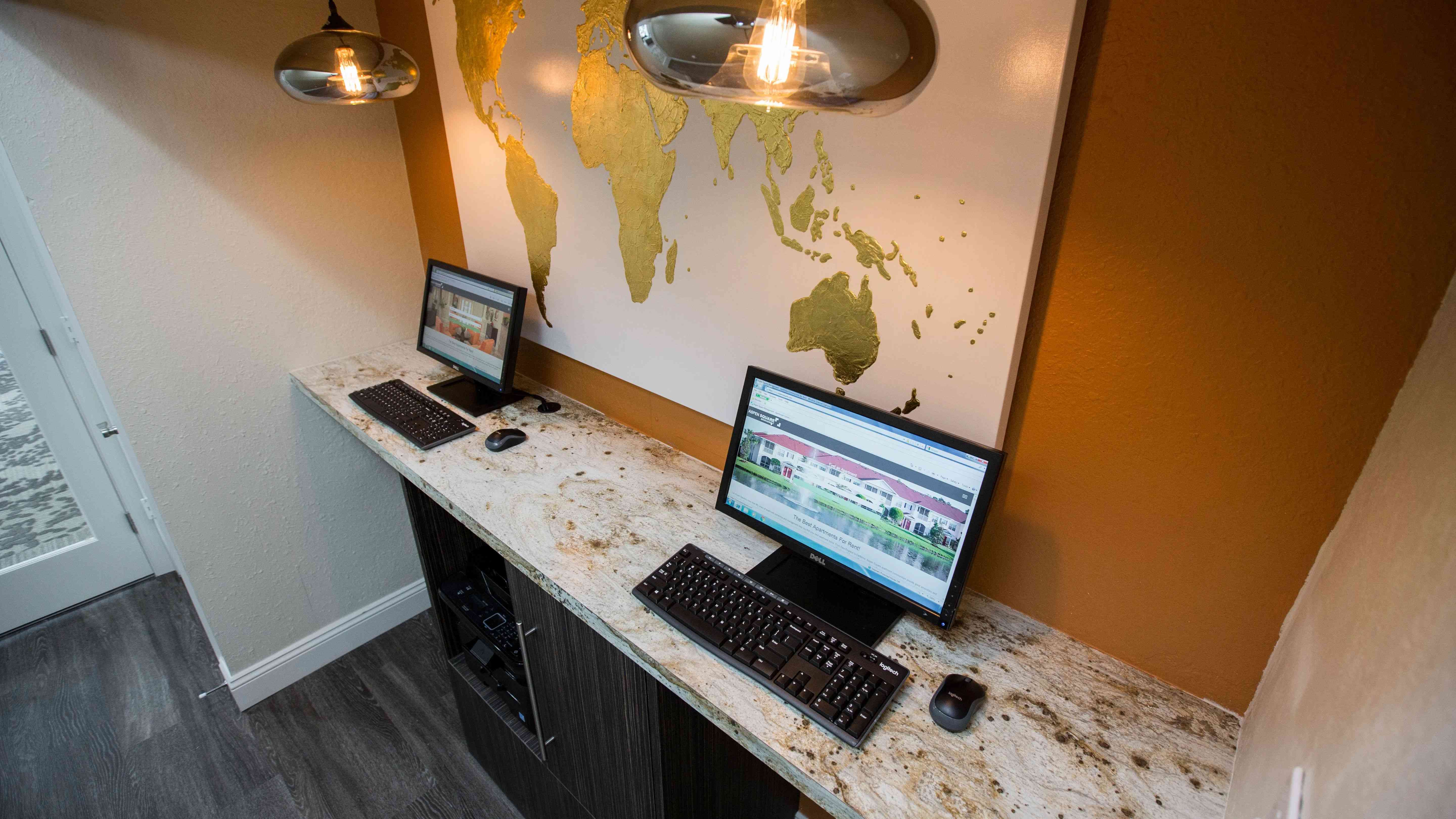 Utilize our fully equipped resident business center for productive work – including high-speed internet and complimentary printing.  
