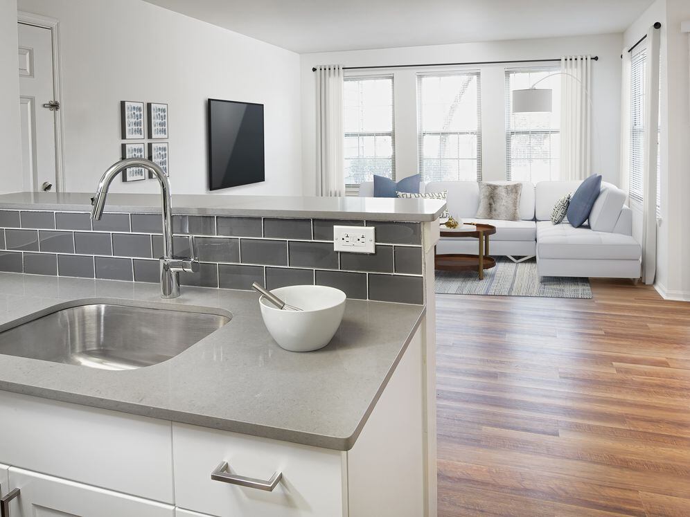 Renovated Package I kitchen and living area