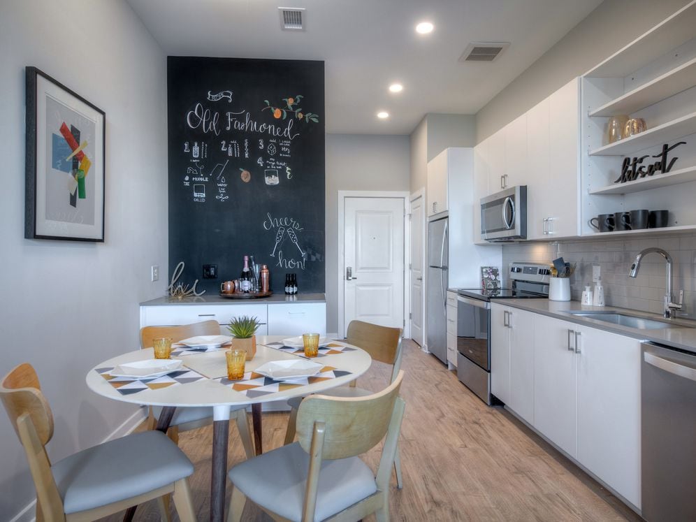 Scheme 1 - Modern Kitchen with Accent Chalkboard Wall
