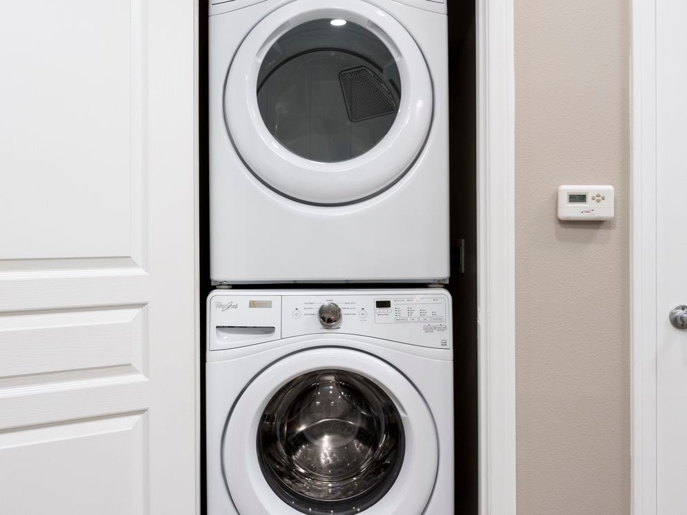 Design Scheme II apartment with in-unit stacked washer/dryer