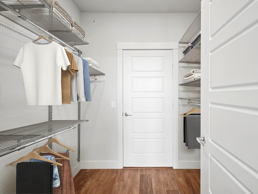 Spacious walk-in closet