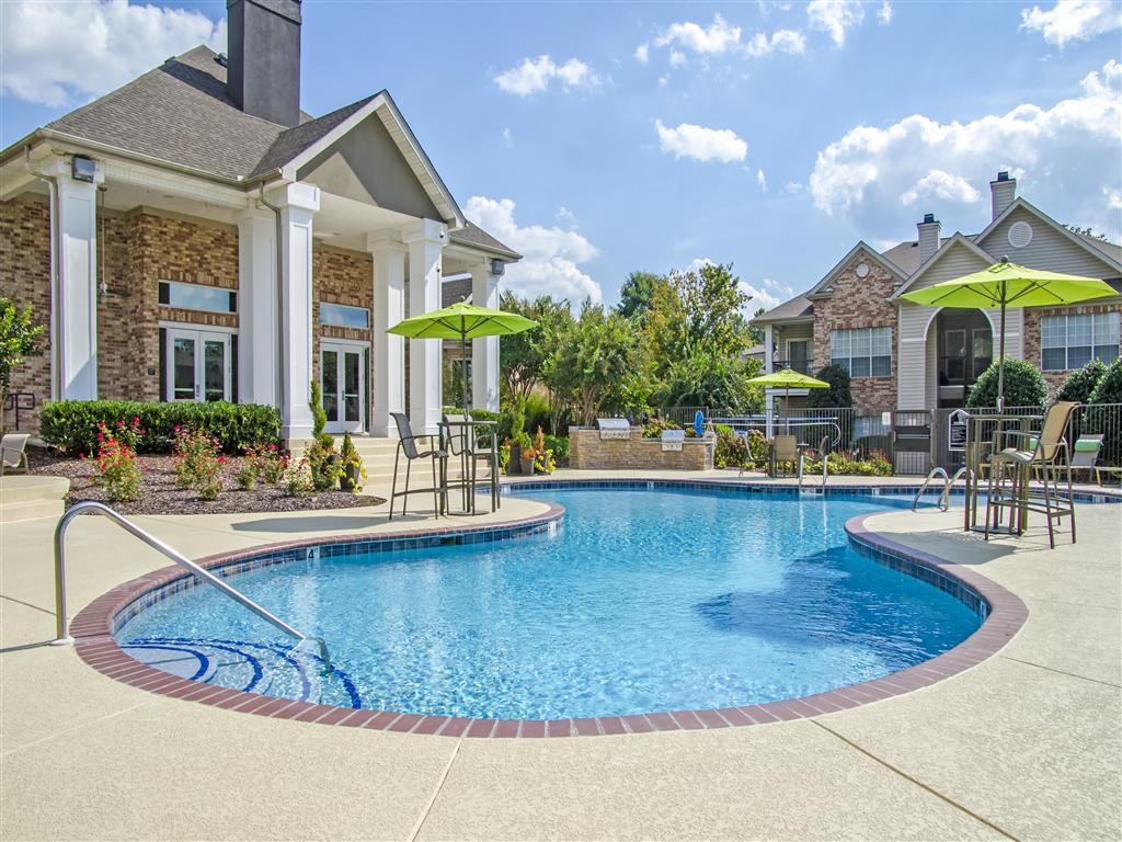 Sparkling Swimming Pool at Harpeth River Oaks Featuring Lounge Areas Around the Pool